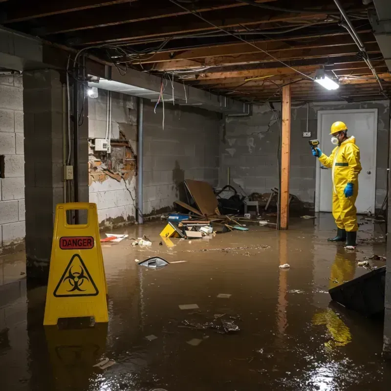 Flooded Basement Electrical Hazard in Muscogee County, GA Property