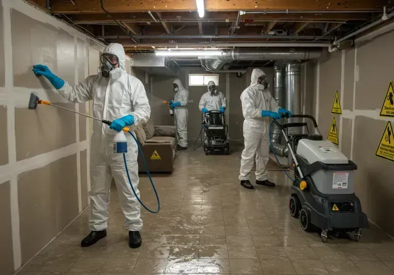 Basement Moisture Removal and Structural Drying process in Muscogee County, GA